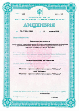Лицензия ЛО-77-01-017812 от 02 апреля 2019 года
