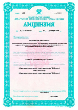 Лицензия ЛО-77-01-017271 от 25 декабря 2018 года