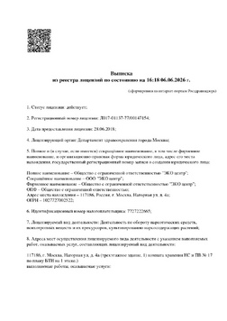 Выписка из реестра лицензий 2, страница 1